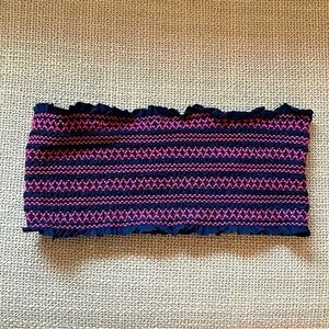 L*Space Pink and Navy Bikini Top 🌸☀️
